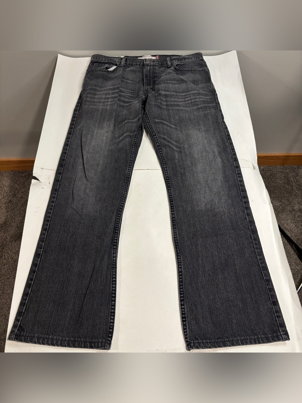 Levis 527 Mens Jeans 34x 36 34 Inseam Dark Wash Grey Charcoal Denim Boot Cut